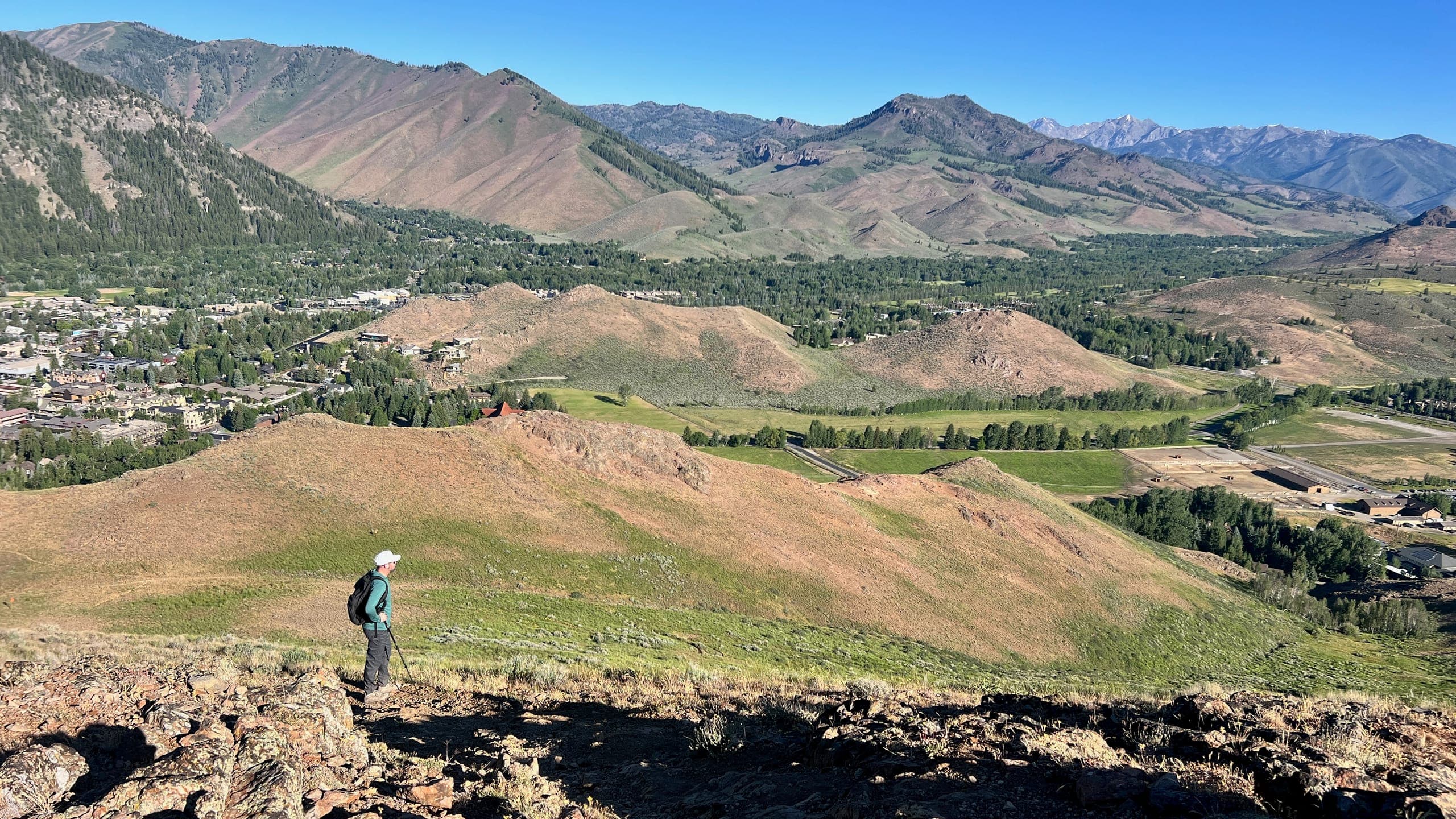 Erik taking in the glorious scenery of the valley below.