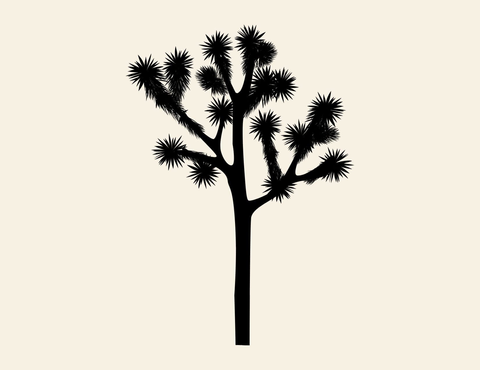 Silhouette drawing of a Joshua tree — a placeholder until we visit Joshua Tree.