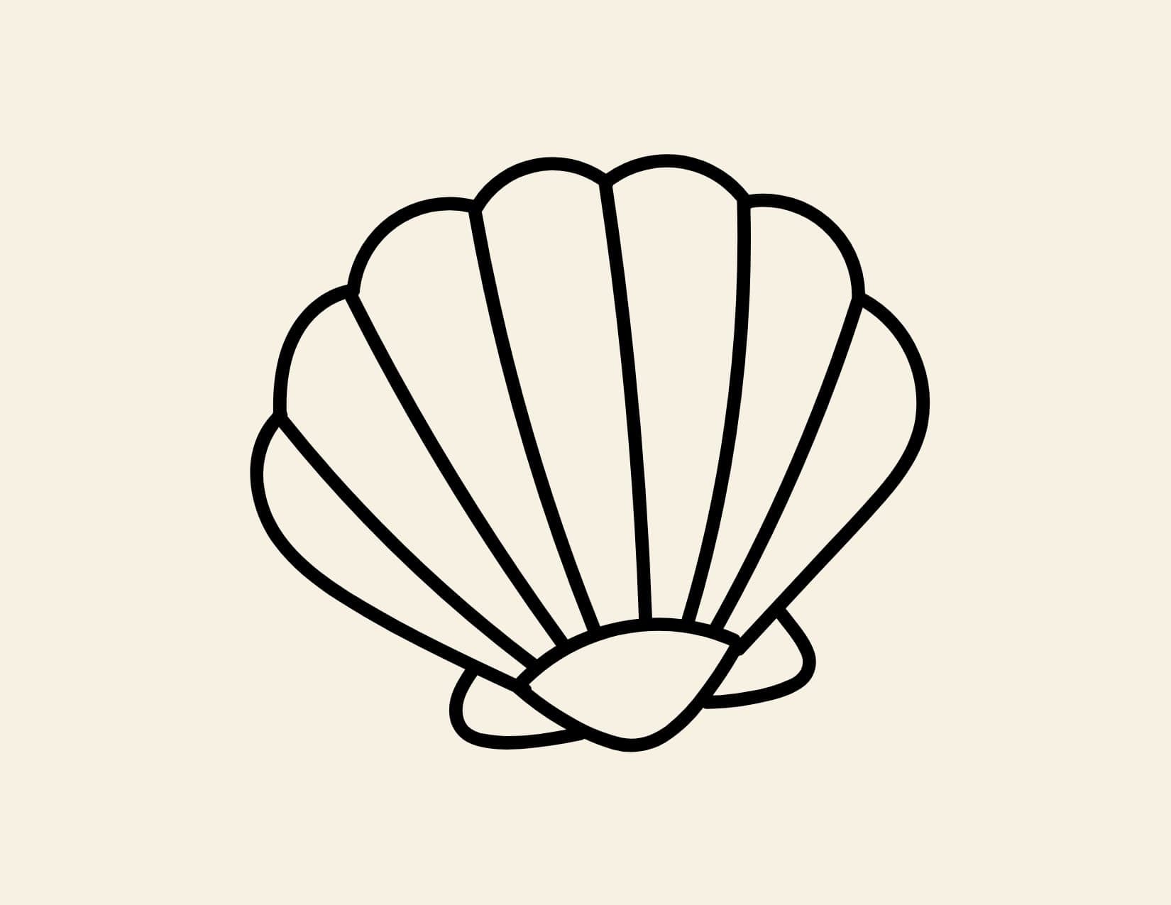 Line drawing of a seashell — a placeholder until we visit Bandon.