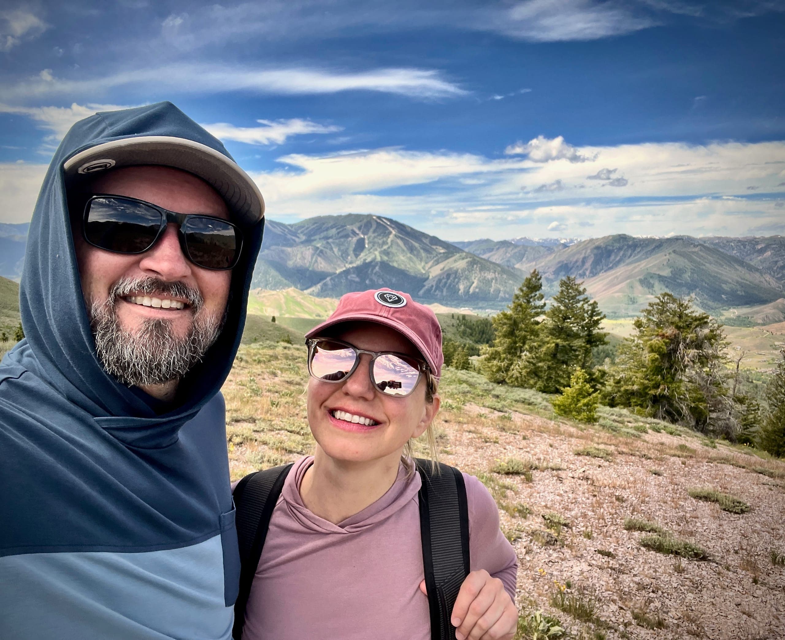 Sarah and Erik at the summit of Proctor Mountain.