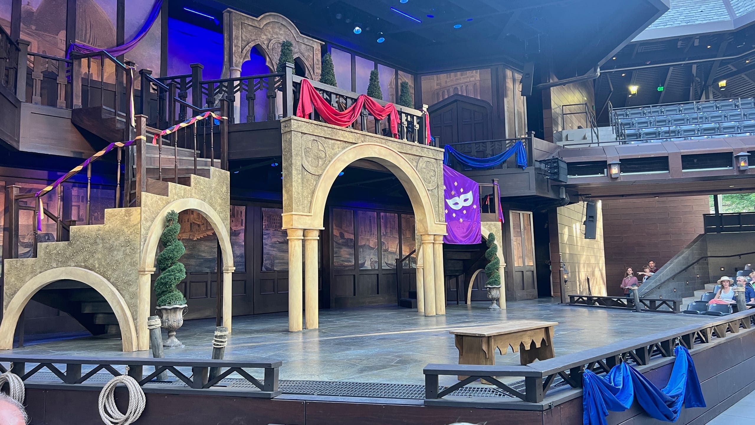 Empty stage at the Engelstad Shakespeare Theatre in Cedar City.